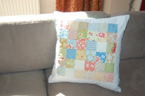 california girl patchwork cushion