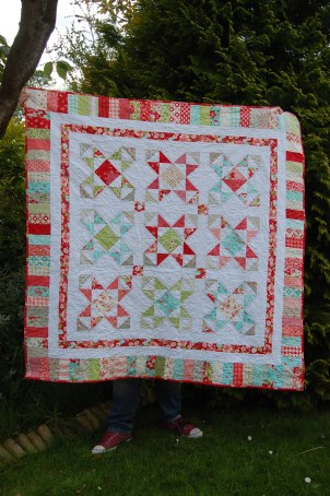 vintage modern ruby quilt